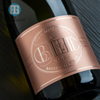 Étiquette de décalcomanie métallique de bouteille de champagne